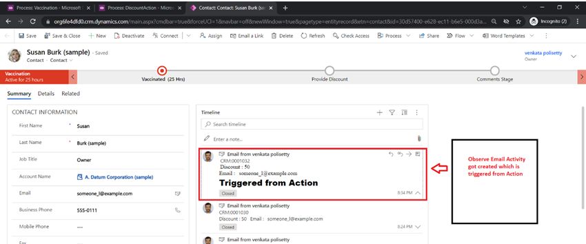 Call Action from BPF in Dynamics CRM
